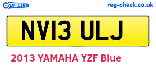 NV13ULJ are the vehicle registration plates.