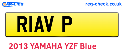 R1AVP are the vehicle registration plates.