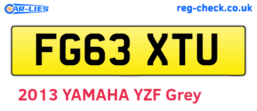 FG63XTU are the vehicle registration plates.