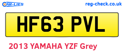 HF63PVL are the vehicle registration plates.