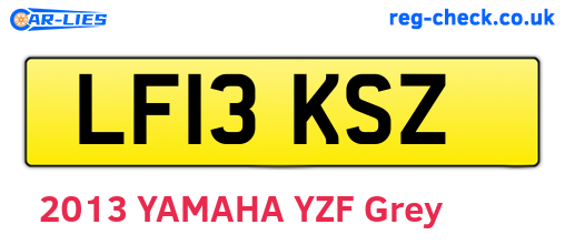 LF13KSZ are the vehicle registration plates.