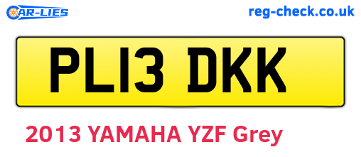 PL13DKK are the vehicle registration plates.