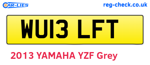 WU13LFT are the vehicle registration plates.