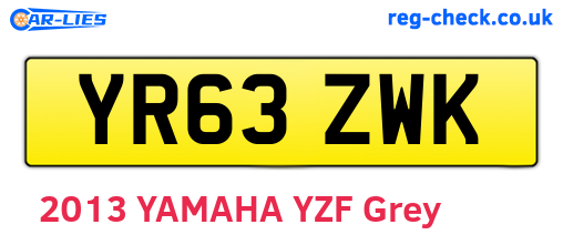 YR63ZWK are the vehicle registration plates.