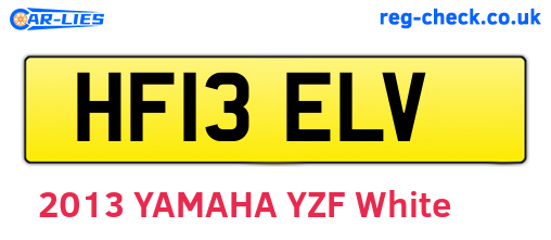 HF13ELV are the vehicle registration plates.