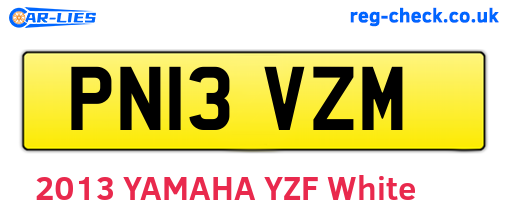 PN13VZM are the vehicle registration plates.