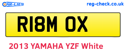 R18MOX are the vehicle registration plates.
