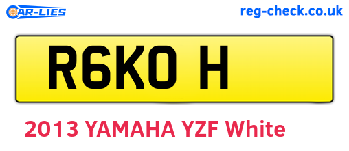 R6KOH are the vehicle registration plates.