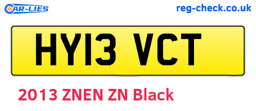 HY13VCT are the vehicle registration plates.
