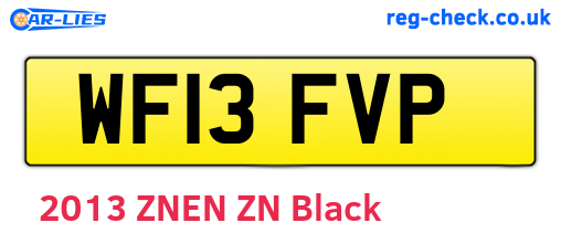 WF13FVP are the vehicle registration plates.