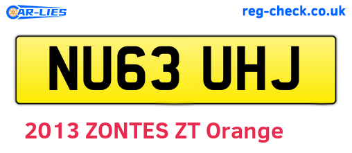 NU63UHJ are the vehicle registration plates.