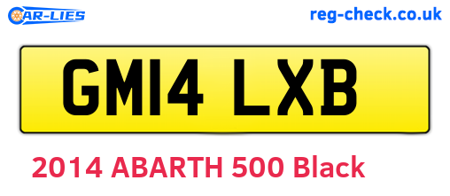 GM14LXB are the vehicle registration plates.
