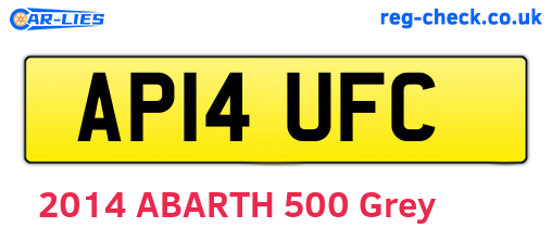 AP14UFC are the vehicle registration plates.