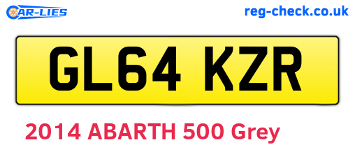 GL64KZR are the vehicle registration plates.