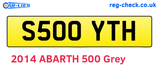 S500YTH are the vehicle registration plates.