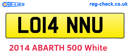 LO14NNU are the vehicle registration plates.