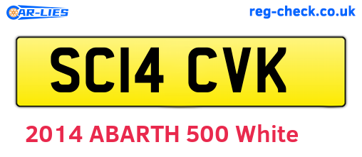 SC14CVK are the vehicle registration plates.