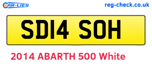 SD14SOH are the vehicle registration plates.