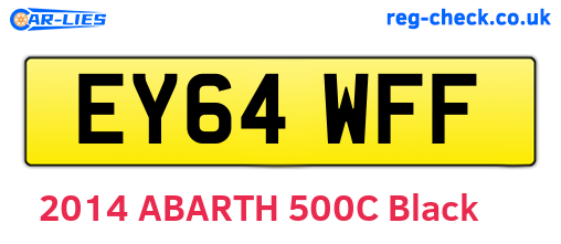 EY64WFF are the vehicle registration plates.