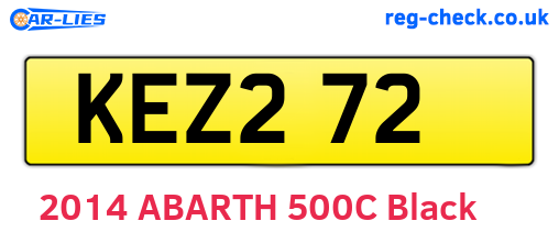 KEZ272 are the vehicle registration plates.