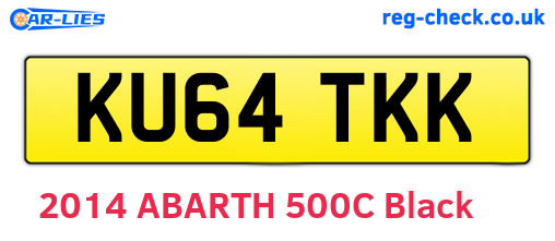 KU64TKK are the vehicle registration plates.