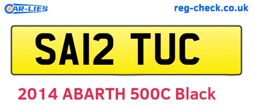 SA12TUC are the vehicle registration plates.