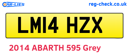 LM14HZX are the vehicle registration plates.