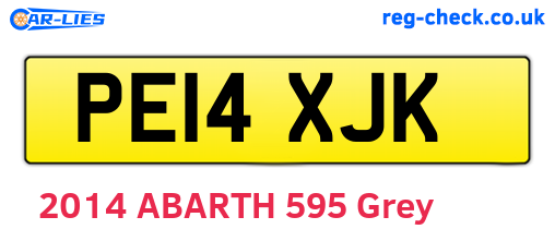 PE14XJK are the vehicle registration plates.