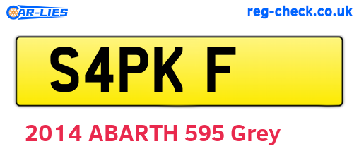 S4PKF are the vehicle registration plates.