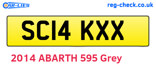 SC14KXX are the vehicle registration plates.