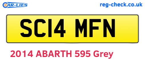 SC14MFN are the vehicle registration plates.