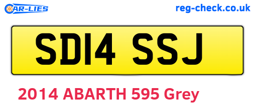 SD14SSJ are the vehicle registration plates.