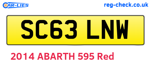 SC63LNW are the vehicle registration plates.