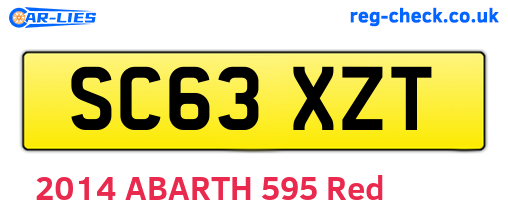 SC63XZT are the vehicle registration plates.