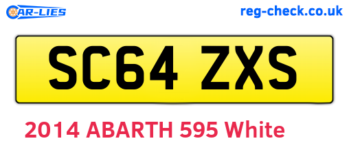 SC64ZXS are the vehicle registration plates.
