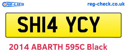 SH14YCY are the vehicle registration plates.