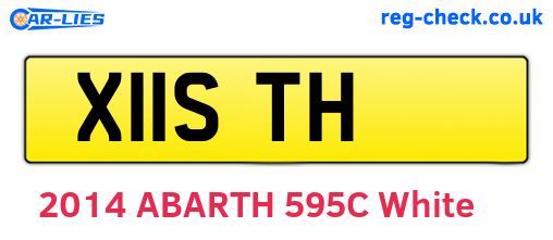 X11STH are the vehicle registration plates.
