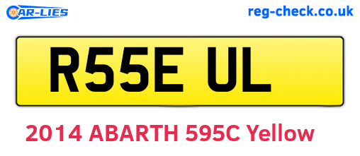 R55EUL are the vehicle registration plates.