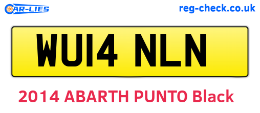 WU14NLN are the vehicle registration plates.