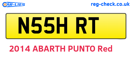 N55HRT are the vehicle registration plates.