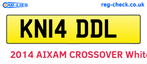 KN14DDL are the vehicle registration plates.