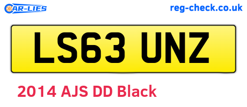 LS63UNZ are the vehicle registration plates.