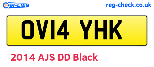 OV14YHK are the vehicle registration plates.