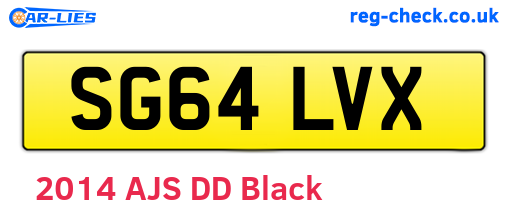 SG64LVX are the vehicle registration plates.