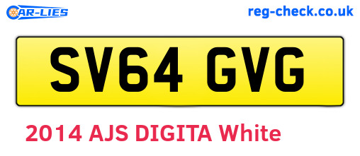 SV64GVG are the vehicle registration plates.