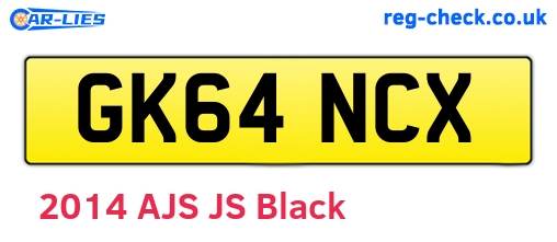 GK64NCX are the vehicle registration plates.