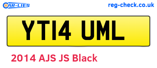 YT14UML are the vehicle registration plates.
