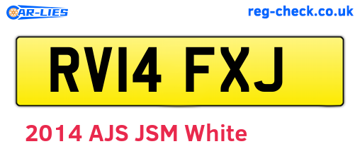 RV14FXJ are the vehicle registration plates.