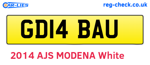 GD14BAU are the vehicle registration plates.