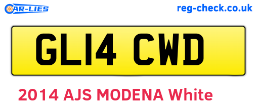 GL14CWD are the vehicle registration plates.